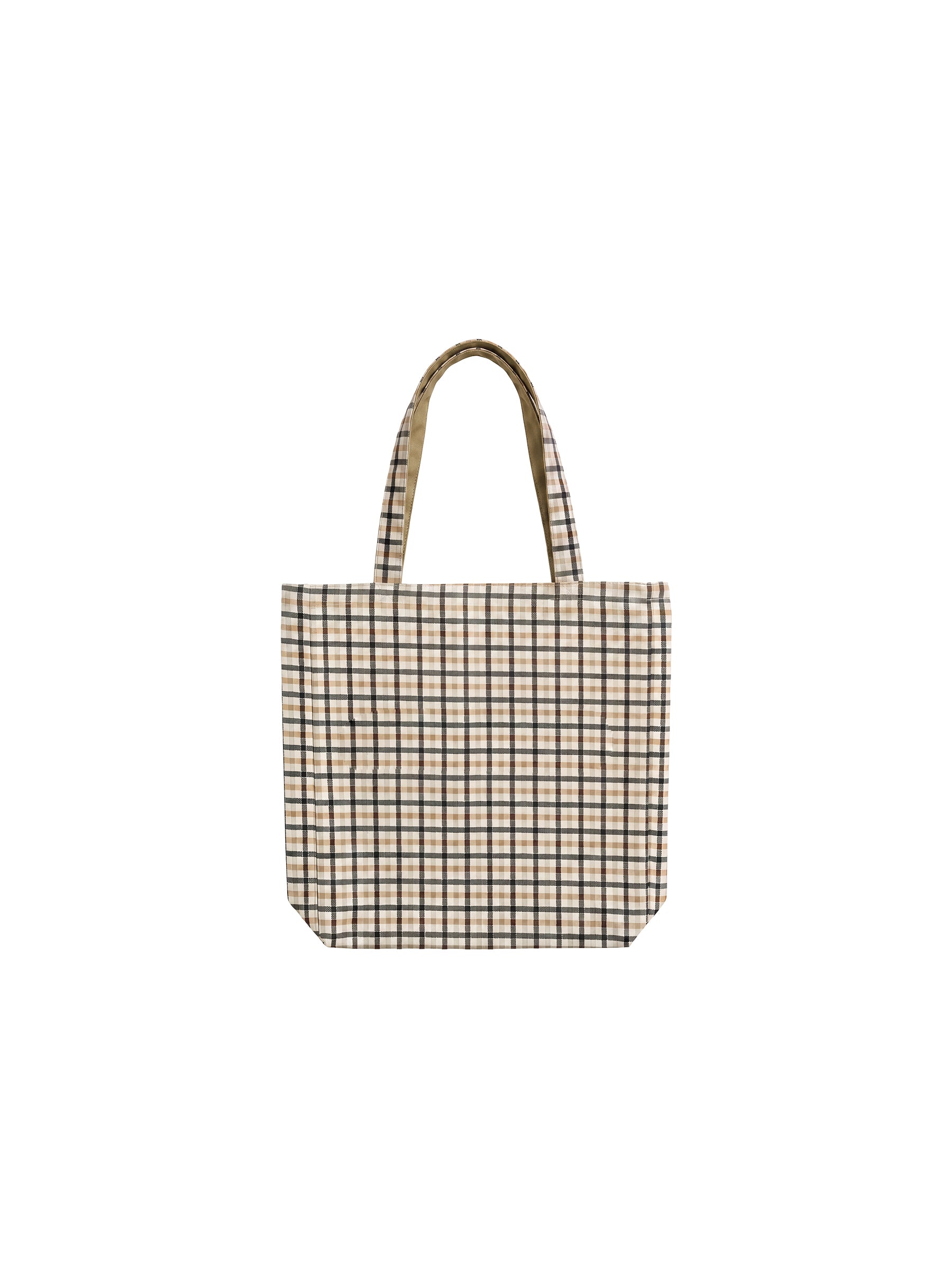 CUBIC Checked Logo Tote Bag-8