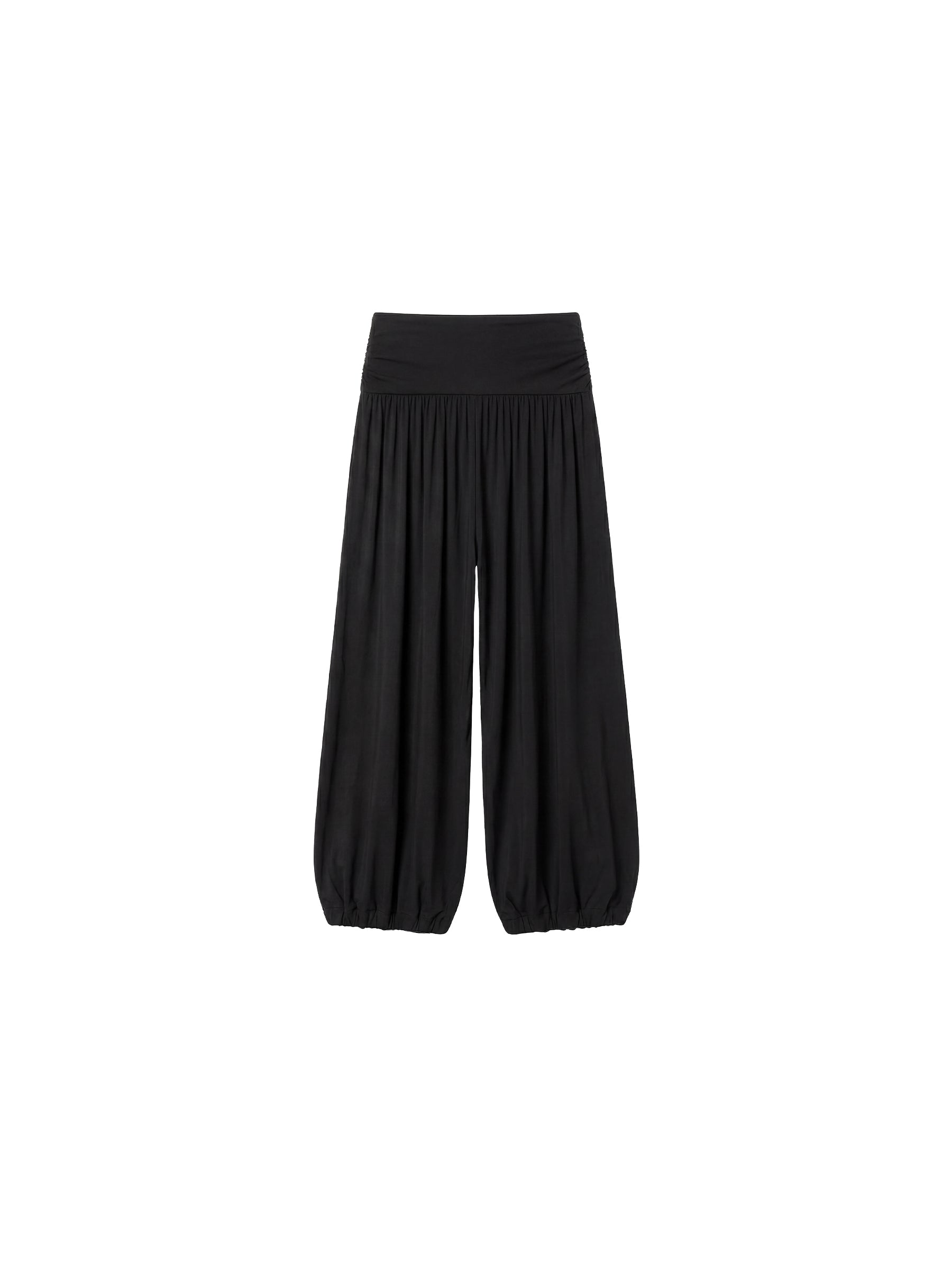CUBIC Fold-Over Waist Wide-Leg Harem Pants-8