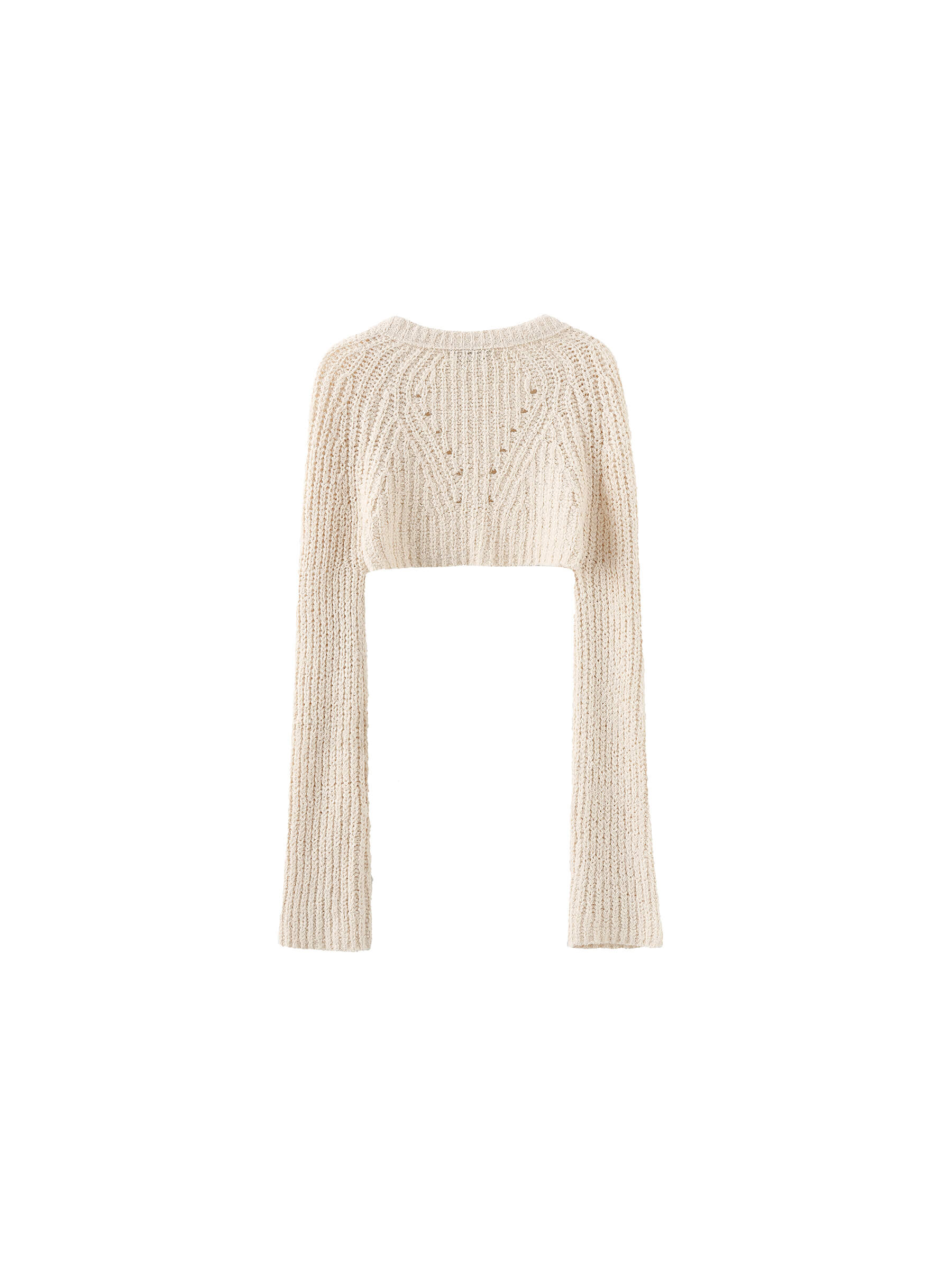 Cropped Knit Top with Cotton Blend-9