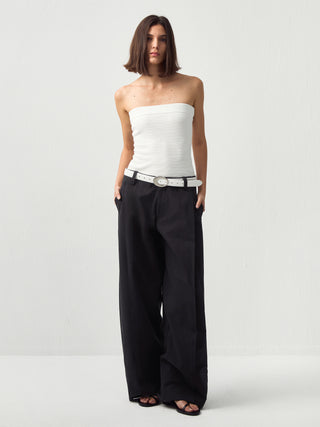 Sculpted Textured Fitted Knit Top