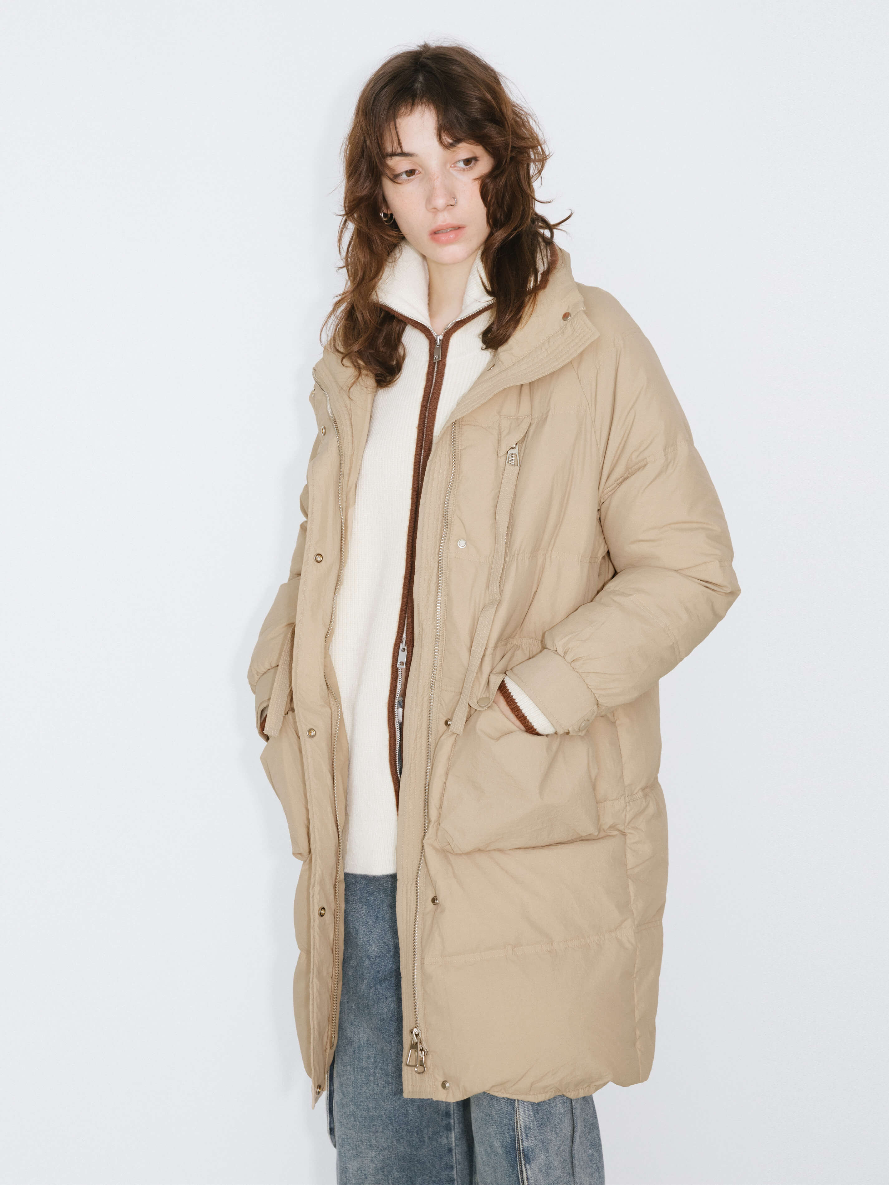 Raglan Long Puffer Down Coat-8