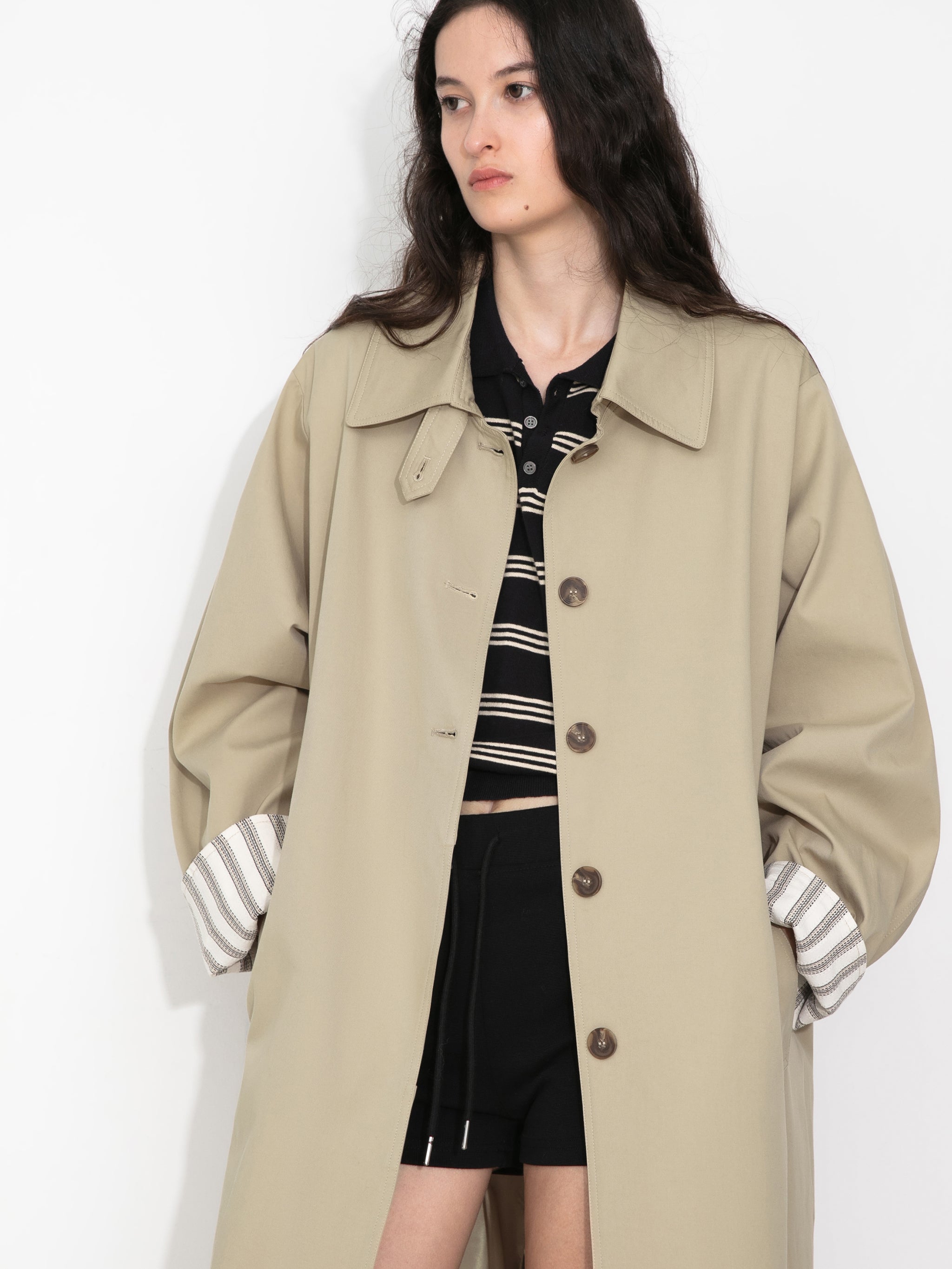 Macintosh Trench Coat with Striped Lining-8