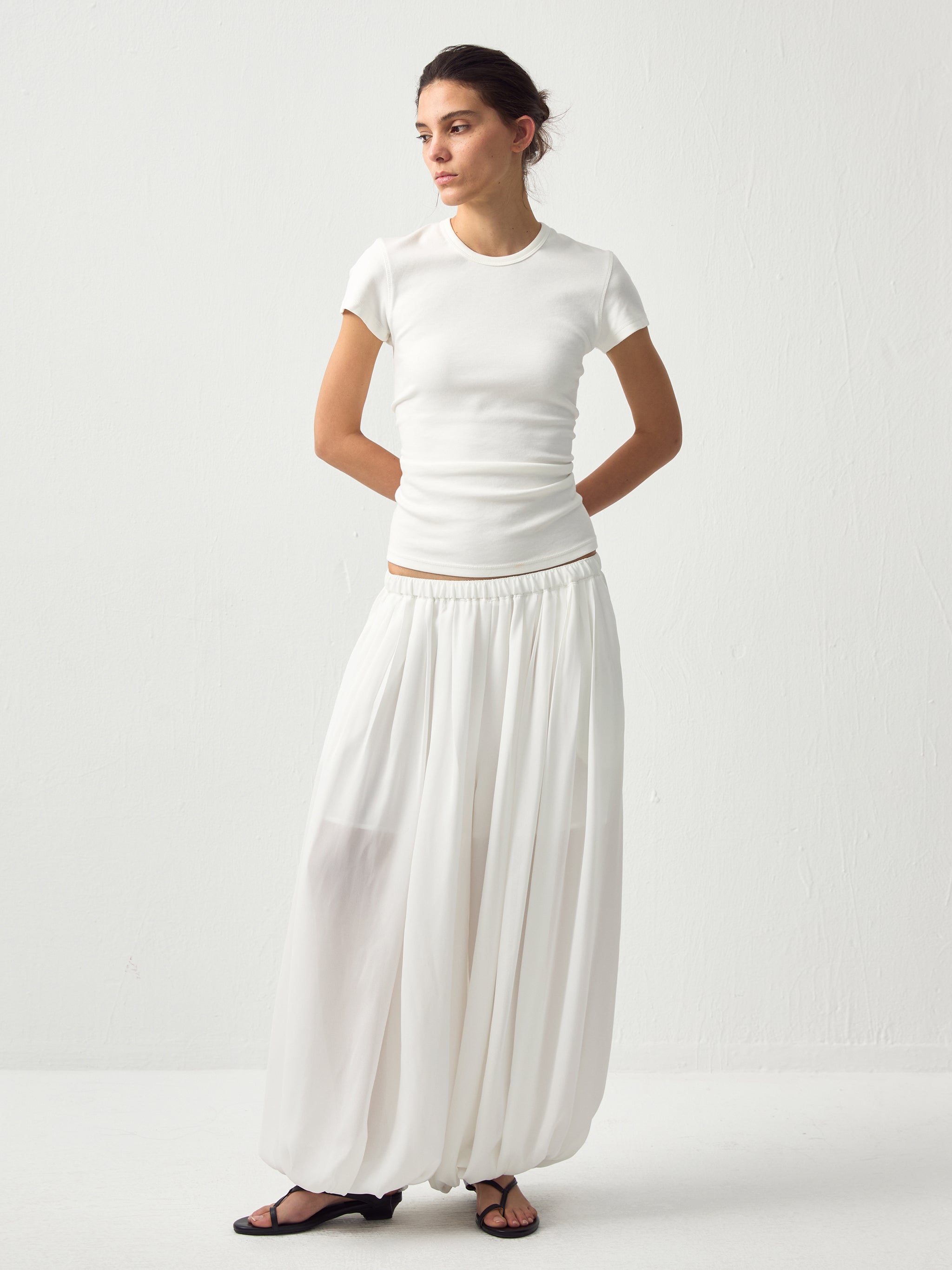 CUBIC Slim Cropped Crew Neck Top-8
