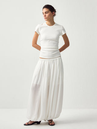 CUBIC Slim Cropped Crew Neck Top