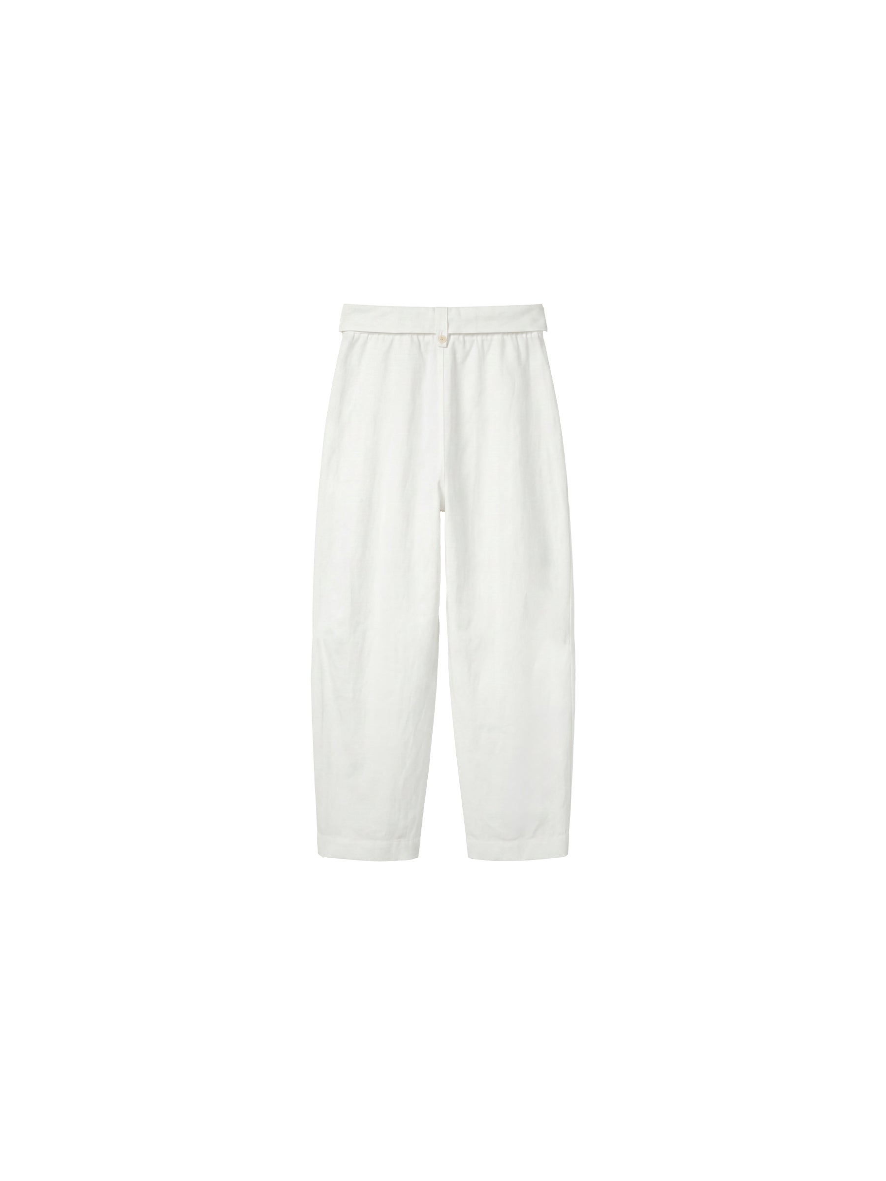 CUBIC Cotton-Blend Fold-Over Waist Wide-Leg Trousers-8