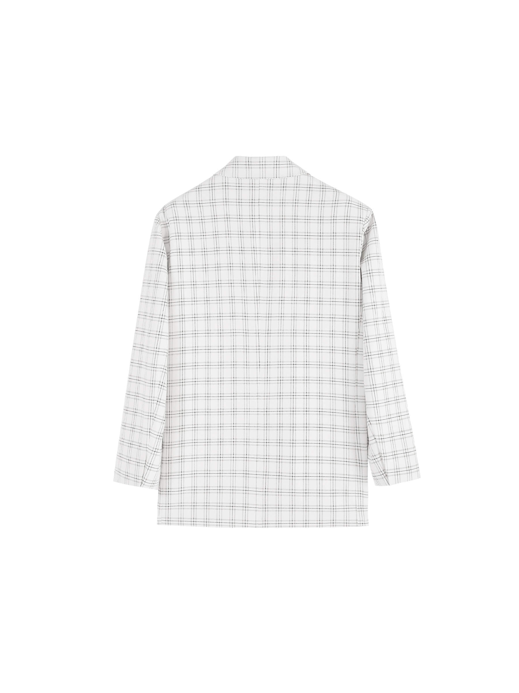 Single Breasted Plaid Oversized Blazer-8