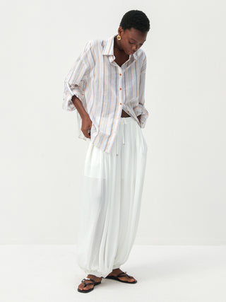 CUBIC Cotton-Blend Striped Oversized Shirt
