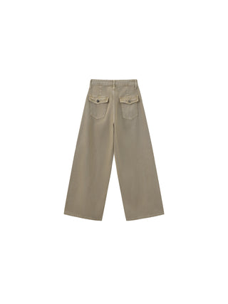 CUBIC Minimalist Wide-Leg Trousers