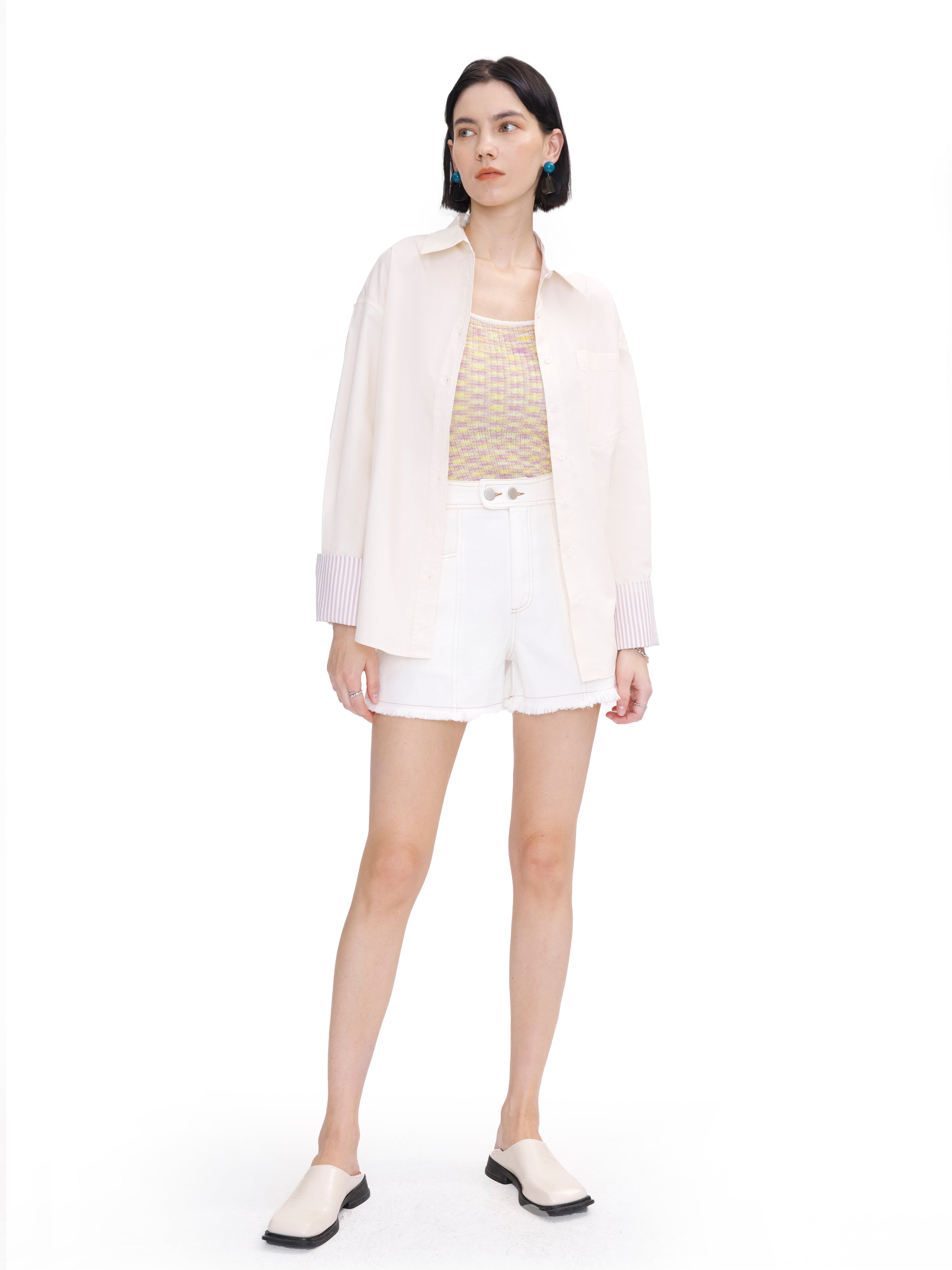 Classic Shirt with Turn-Up Cuffs-3