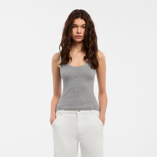 CUBIC Lace-trimmed Linen Knit Vest
