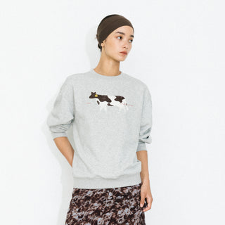 Cow Print Oversized Sweatshirt