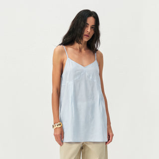 CUBIC Lyocell-Blend V-Neck Pleated Camisole