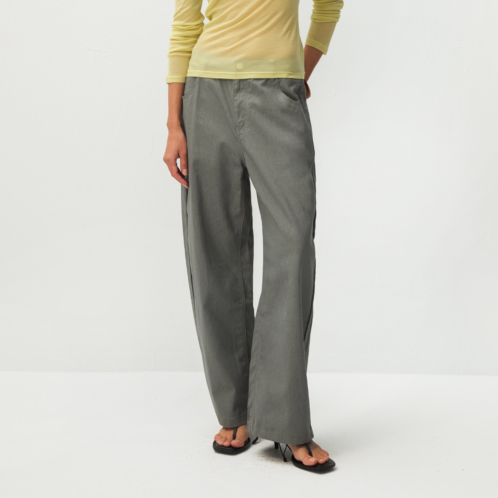 100% Cotton Draped Oversized Wide-Leg Casual Pants-9