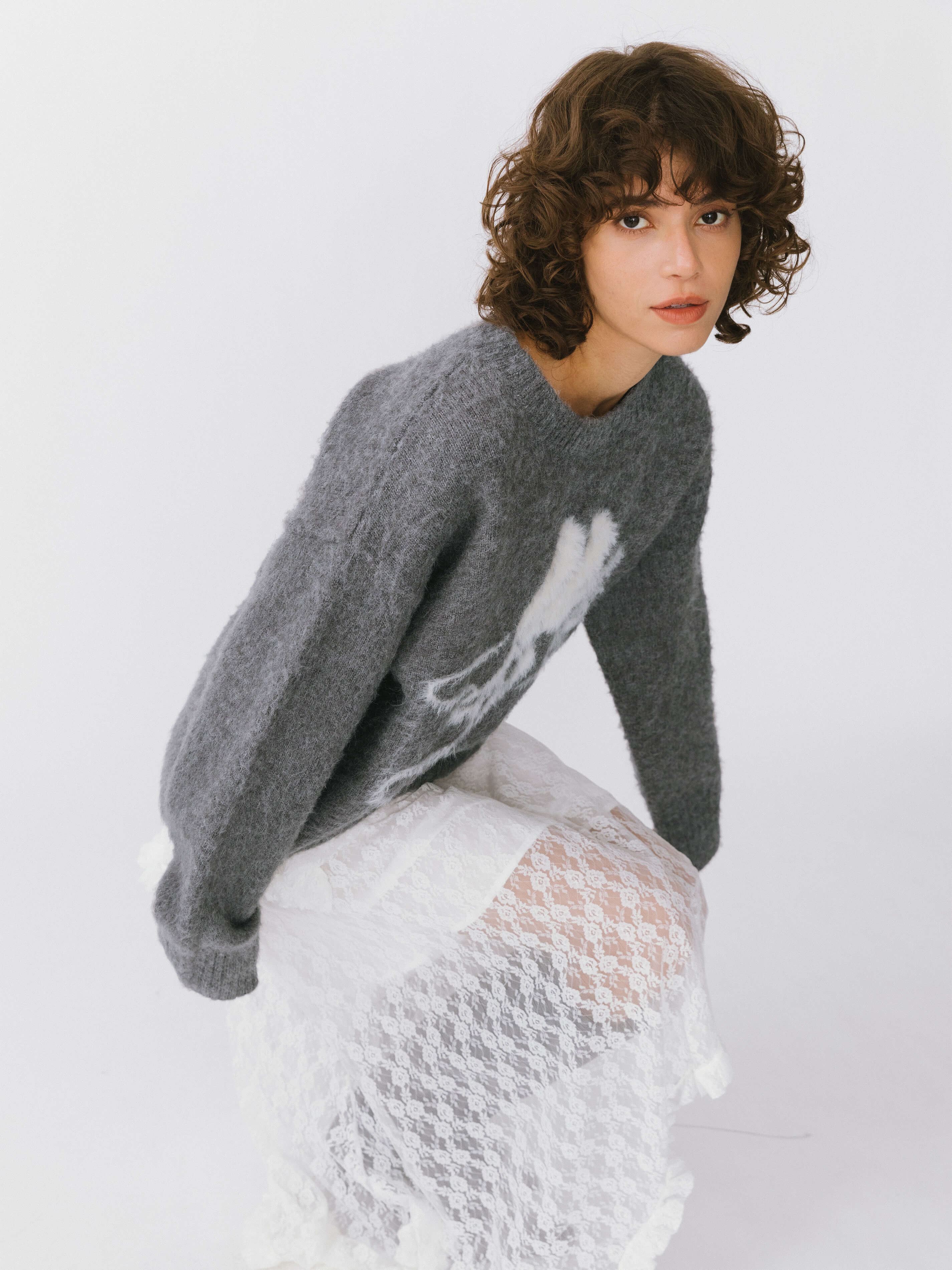 Loose Fit Color Block Jacquard Sweater-9