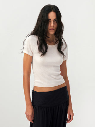 CUBIC Lyocell-Hemp Cropped Knit Top