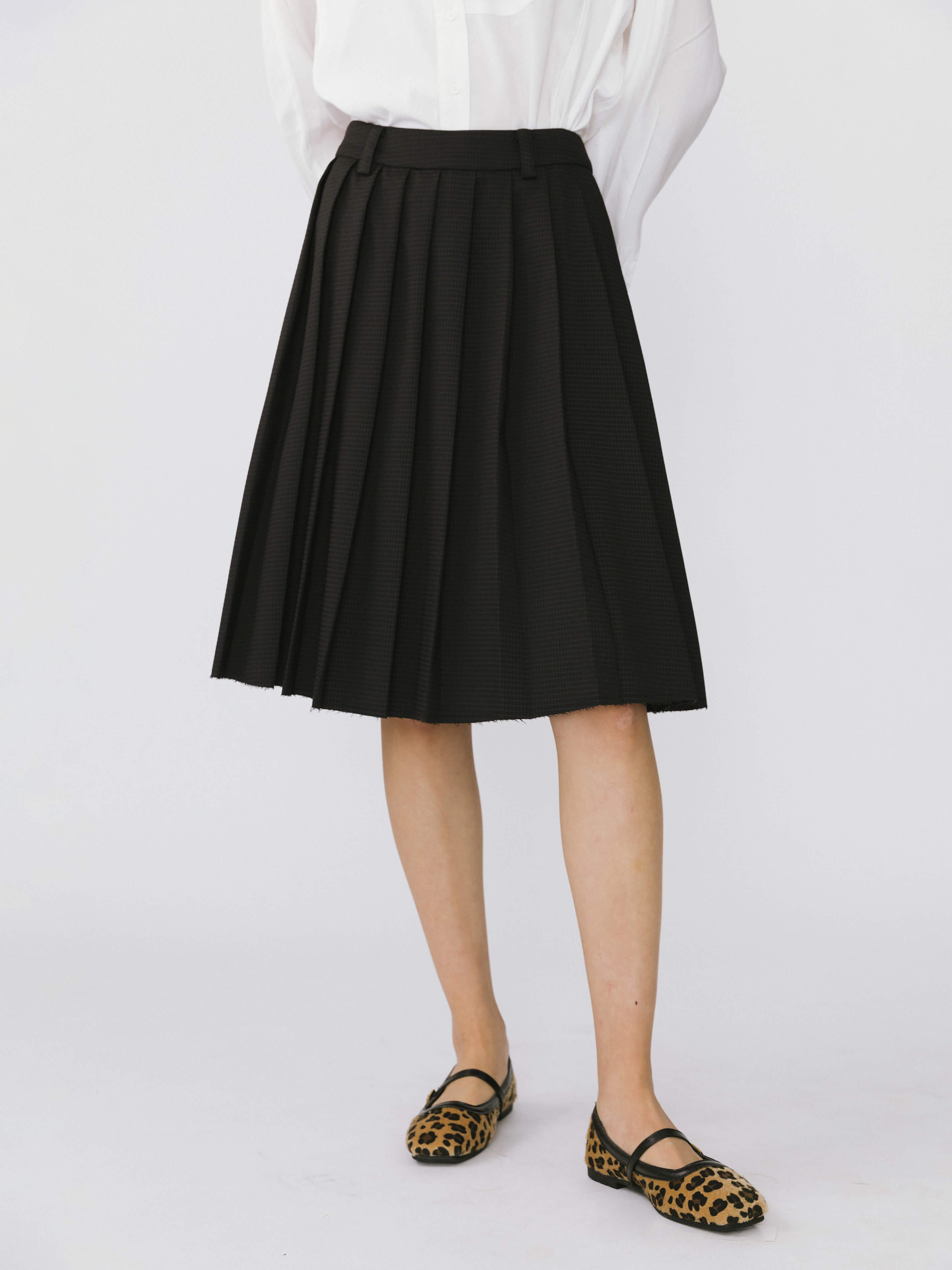 Plaid Pleated Skirt-10