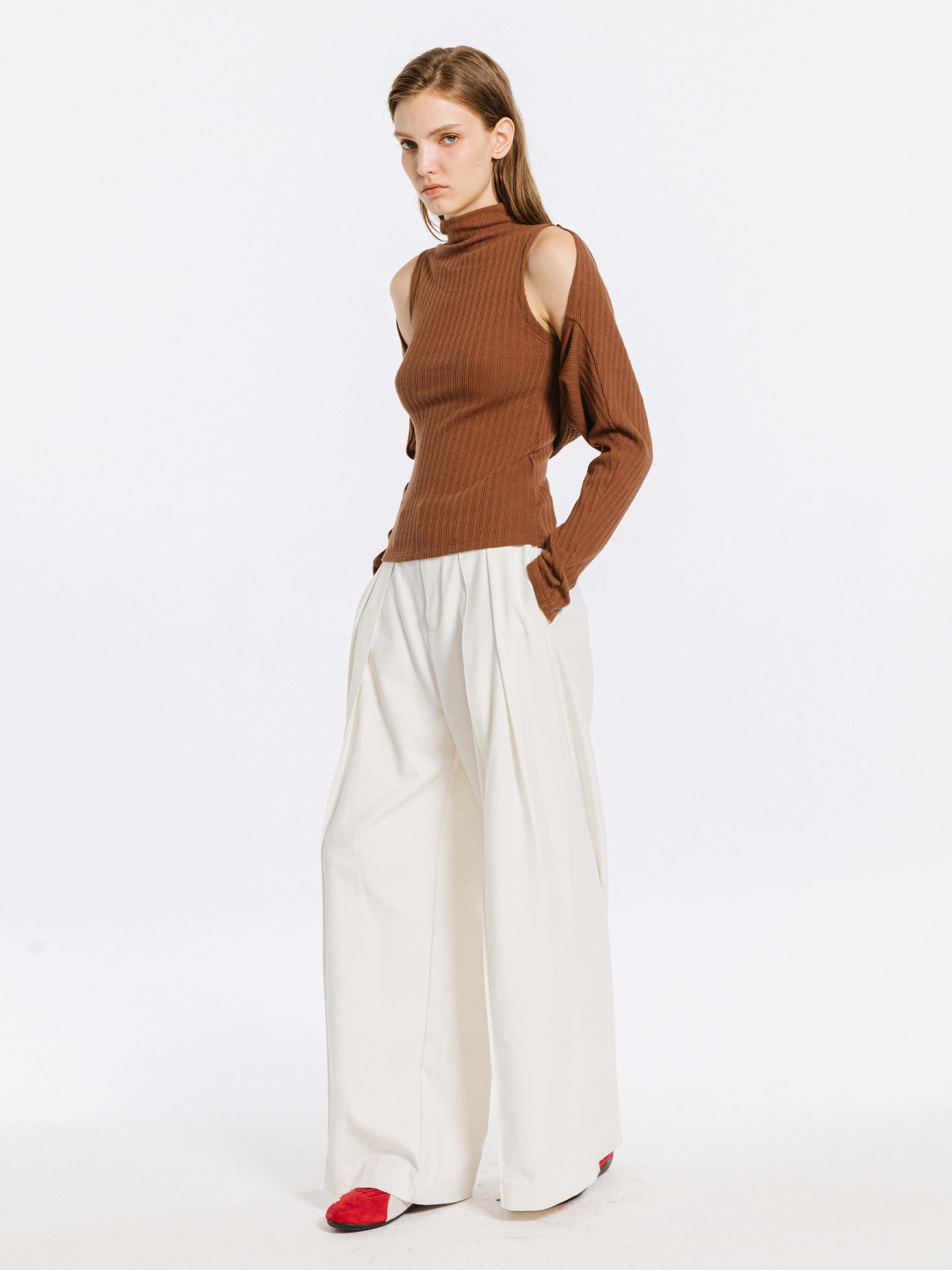 Detachable Knit Long Sleeve Top-9