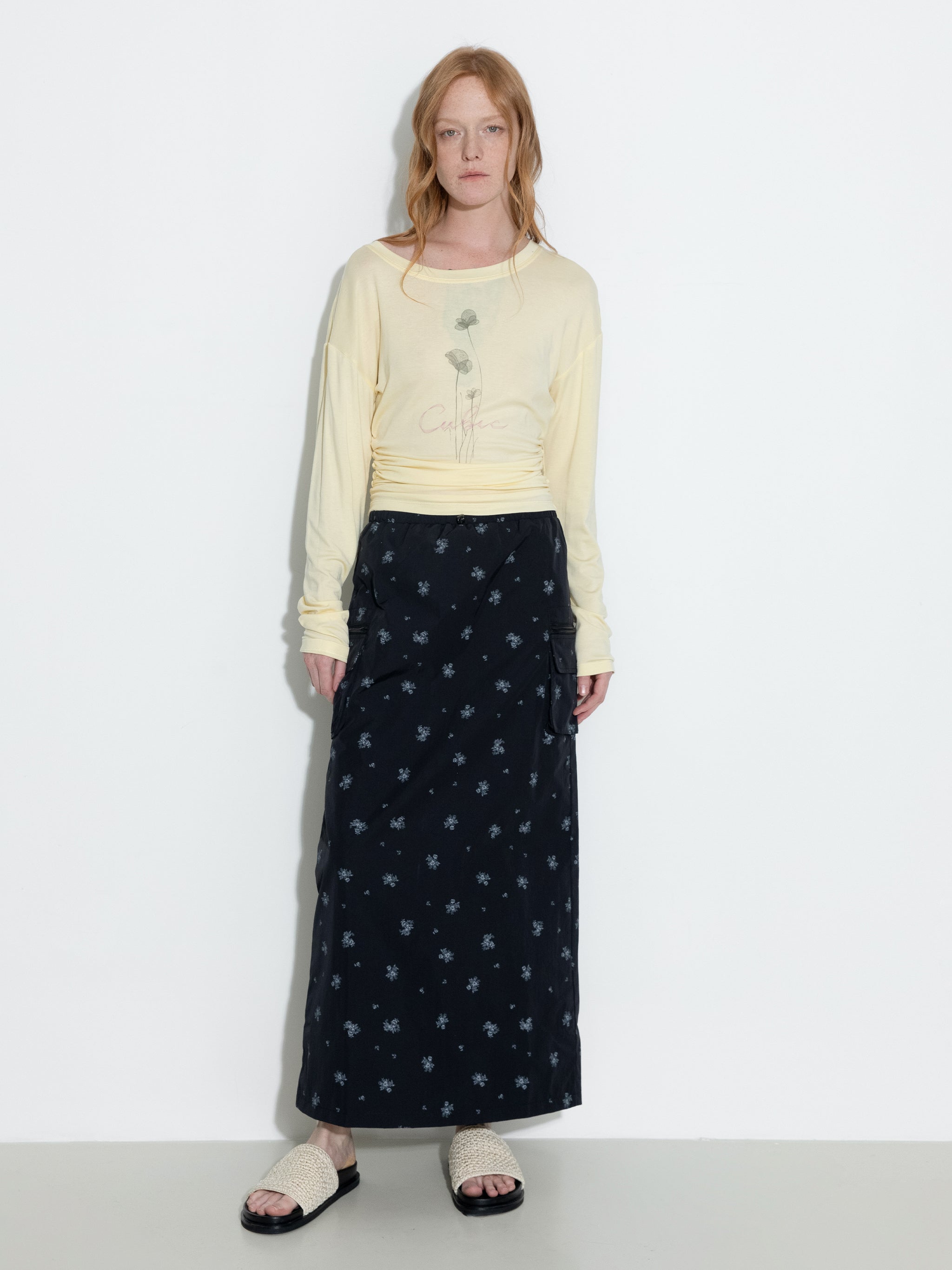A-line Floral Skirt-8