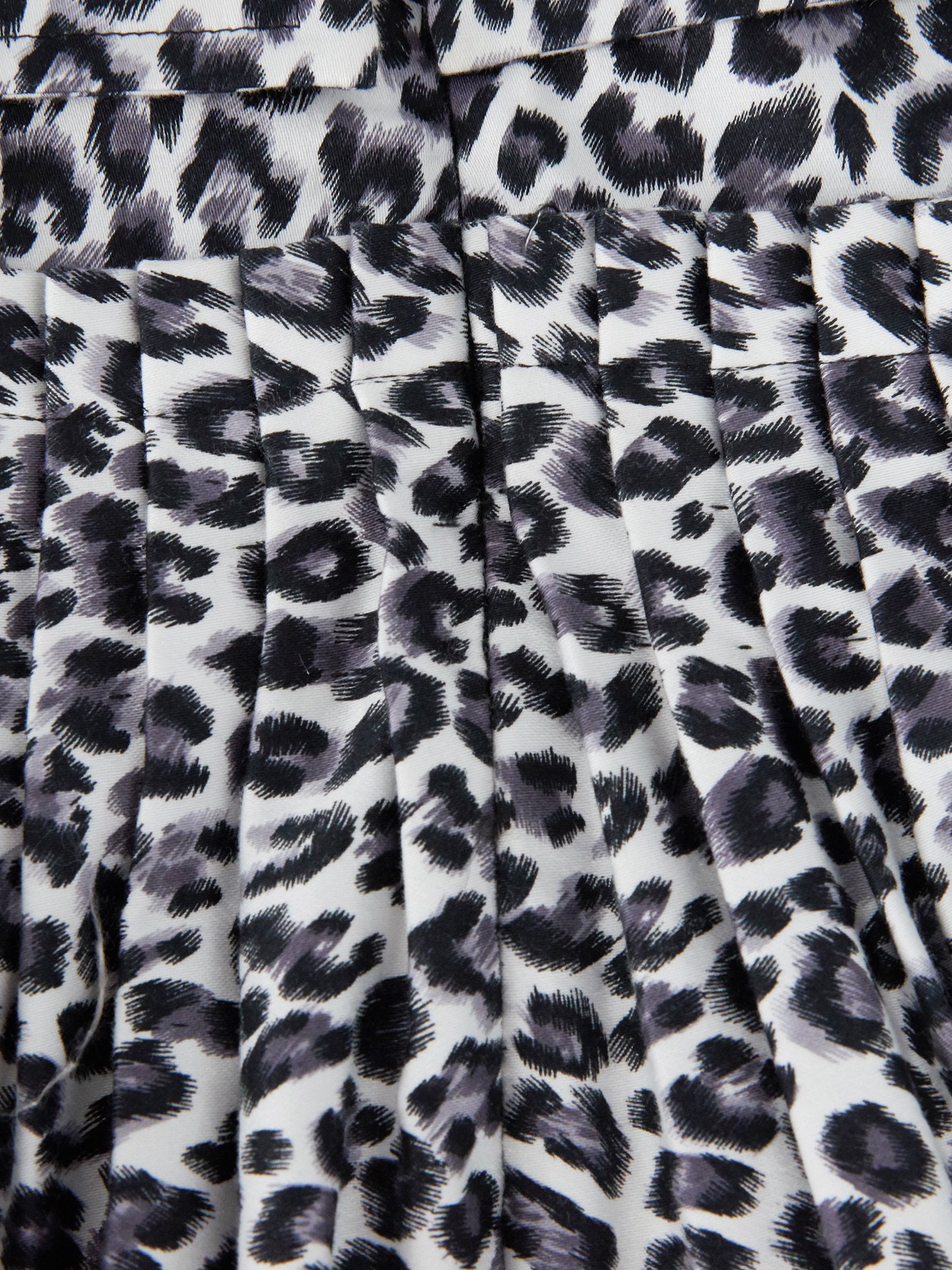 100% Cotton Leopard Print A-Line Skirt-10