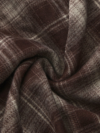 Vintage Plaid Asymmetric A-Line Skirt
