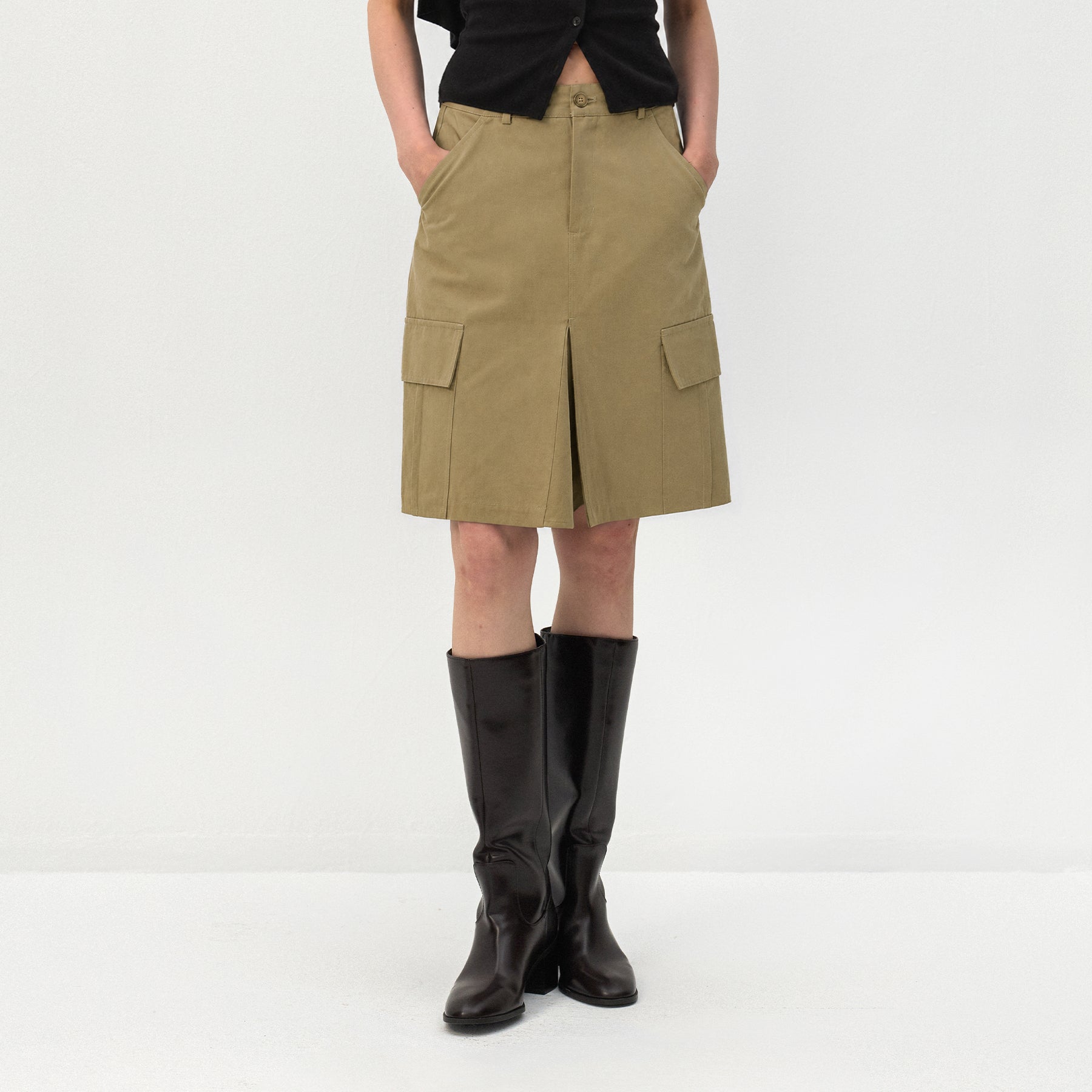 CUBIC Cargo Pleated Skirt-9