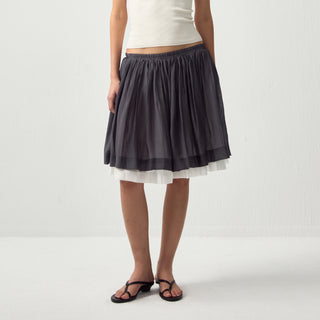 CUBIC Chic Lyocell Tiered Flare Skirt(Pre order: 30 days)