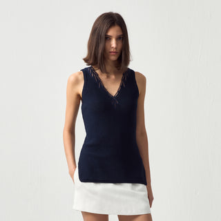 CUBIC Paperfeel V-Neck Tank Top