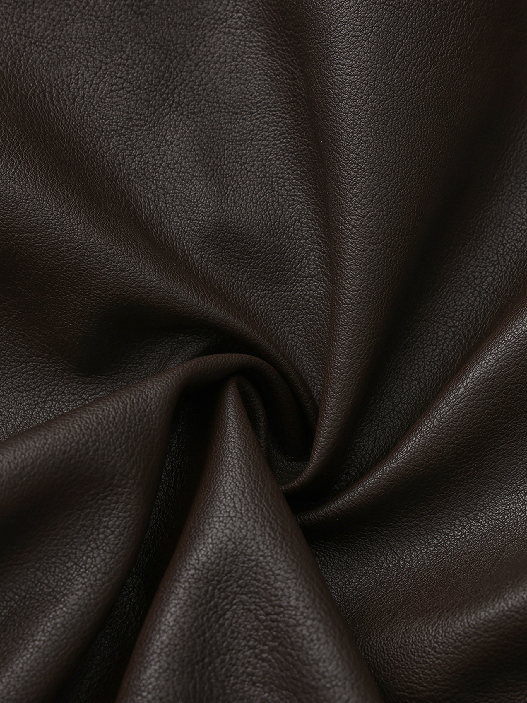 Faux Shearling Collar Leather Jacket-10