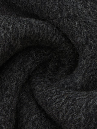 Classic Loose-Fit Stand Collar Wool-Blend Coat