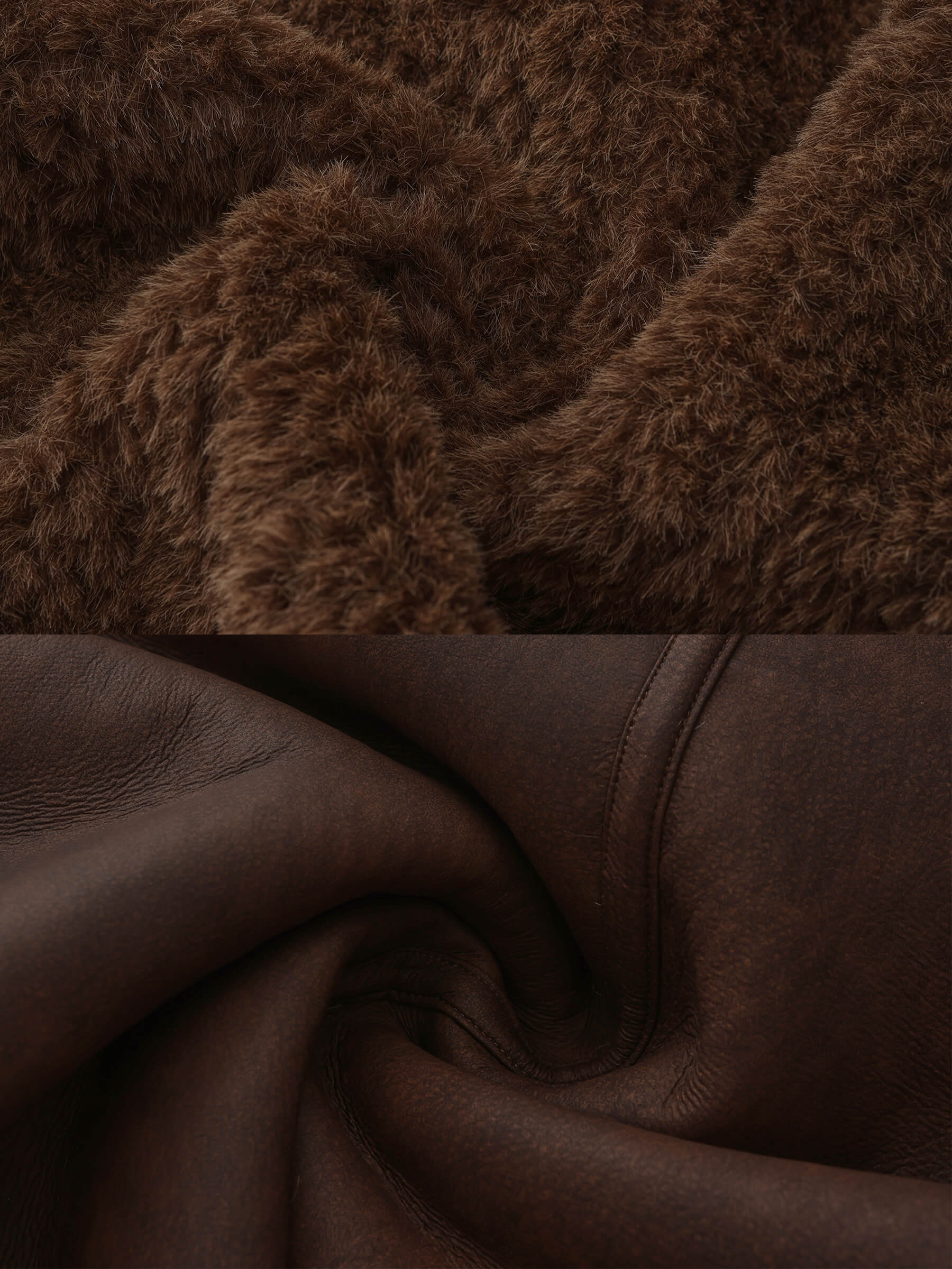 Brown Mid-length Boxy Coat-11