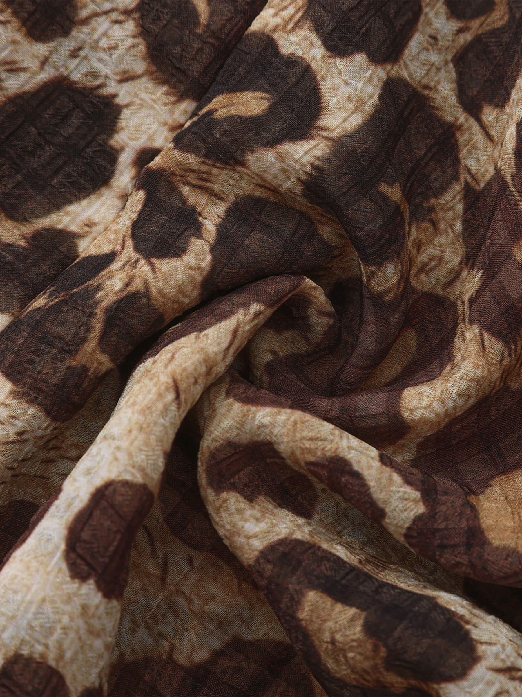 Leopard Print Cami Top with Scarf-11