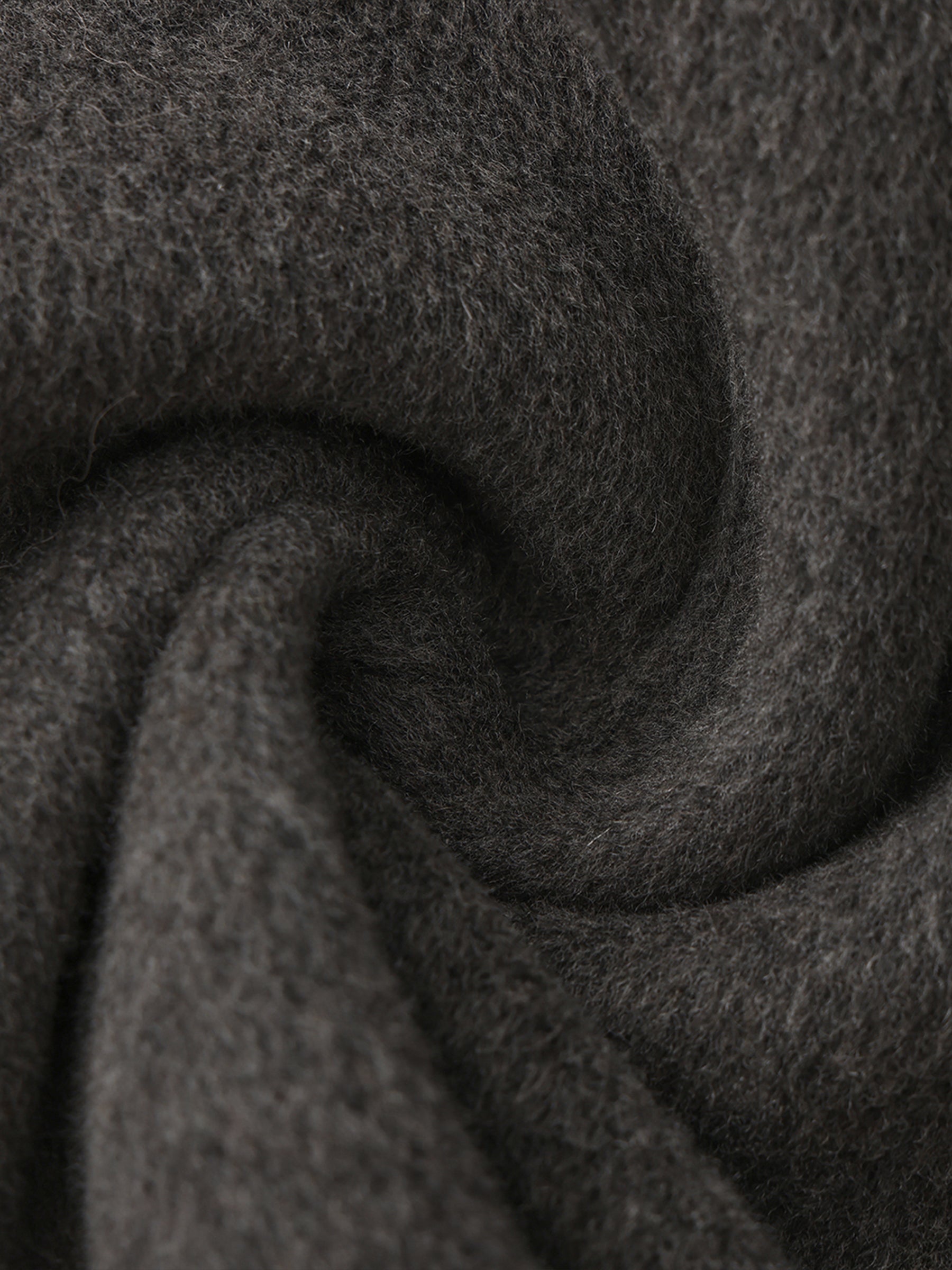 Loose-Fit Wool-Blend Stand-Collar A-Line Coat-10