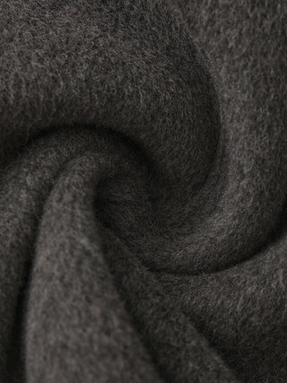 Loose-Fit Wool-Blend Stand-Collar A-Line Coat