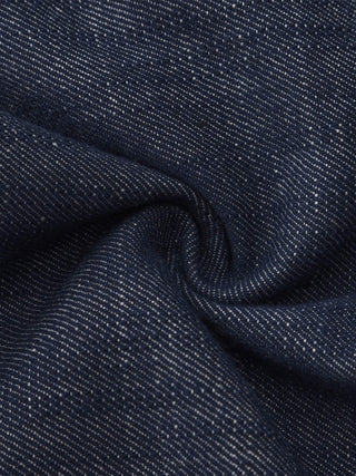 Linen-Cotton Lace Wide-Leg Straight Jeans