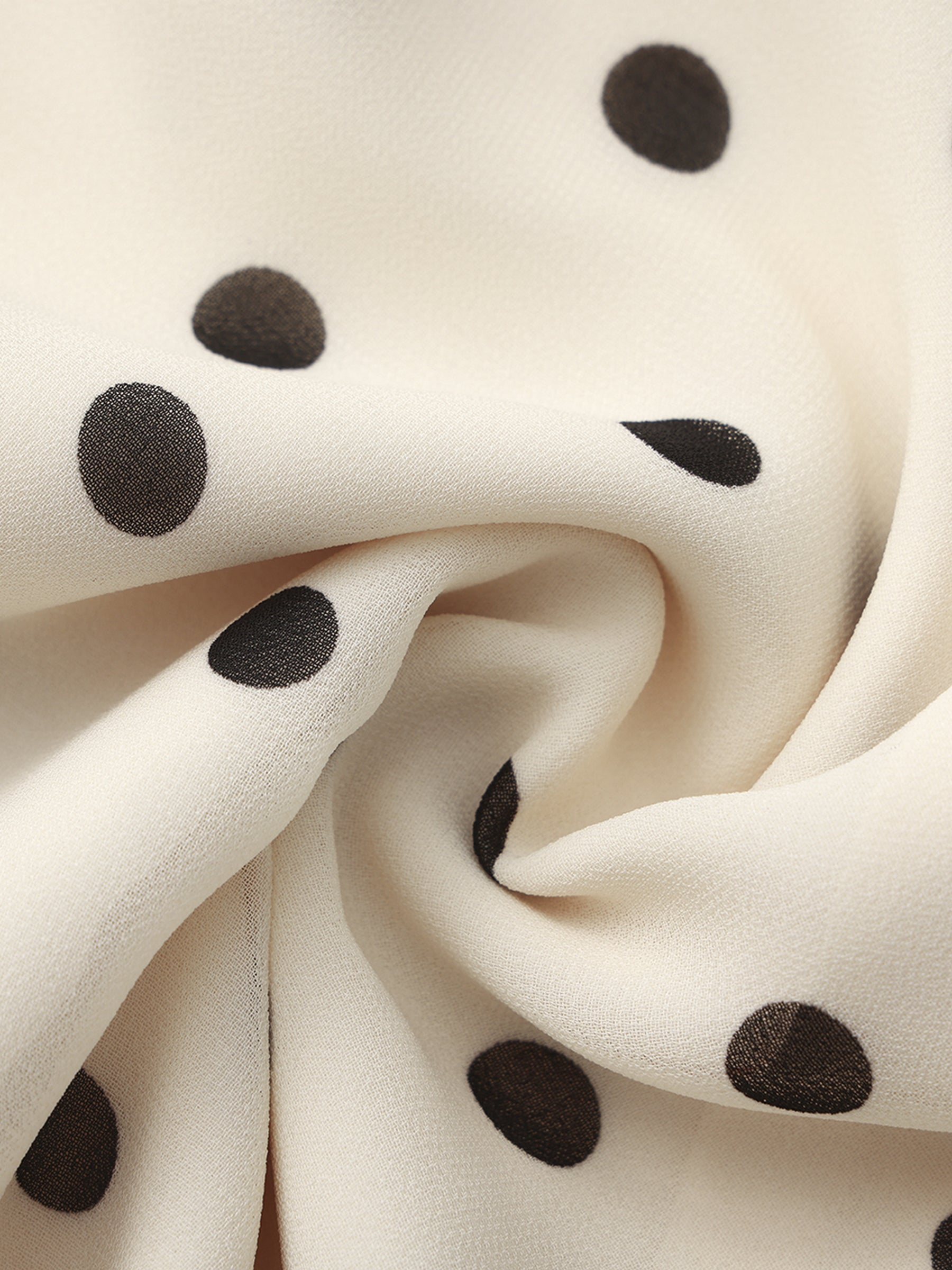 Polka Dot Off-Shoulder Cami Sleeve Maxi Dress-10