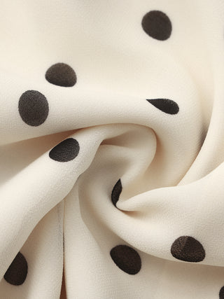 Polka Dot Off-Shoulder Cami Sleeve Maxi Dress