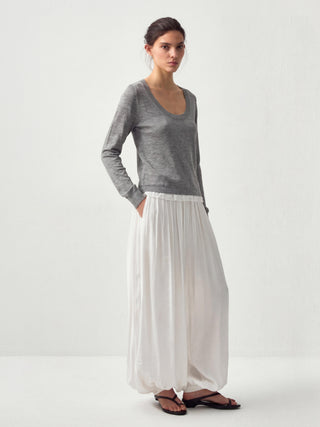 CUBIC Lace Trim Cropped Knit Top
