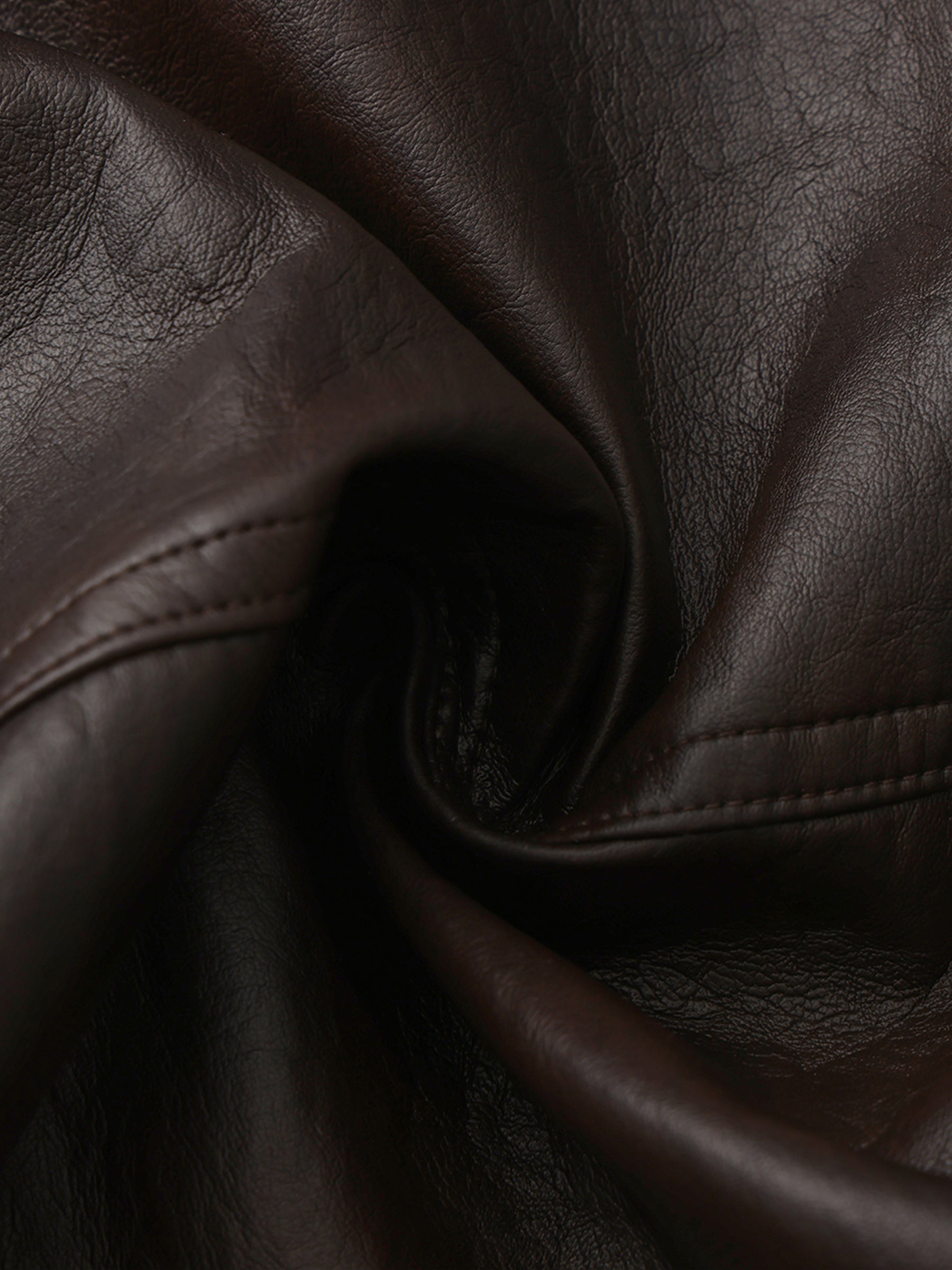 Curved Sleeve Faux Leather Jacket-10