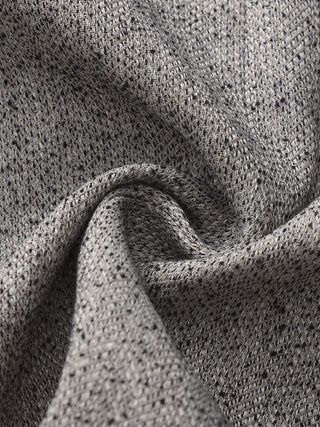 Textured Tweed Double-Breasted Boxy Blazer