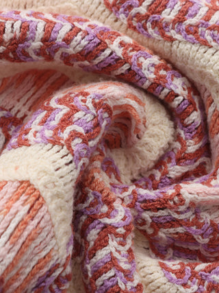 Hollow Jacquard Knitted Cardigan
