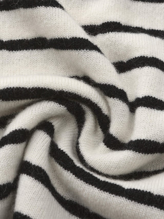 ONE BY CUBIC Striped Wool Knitted Jumper