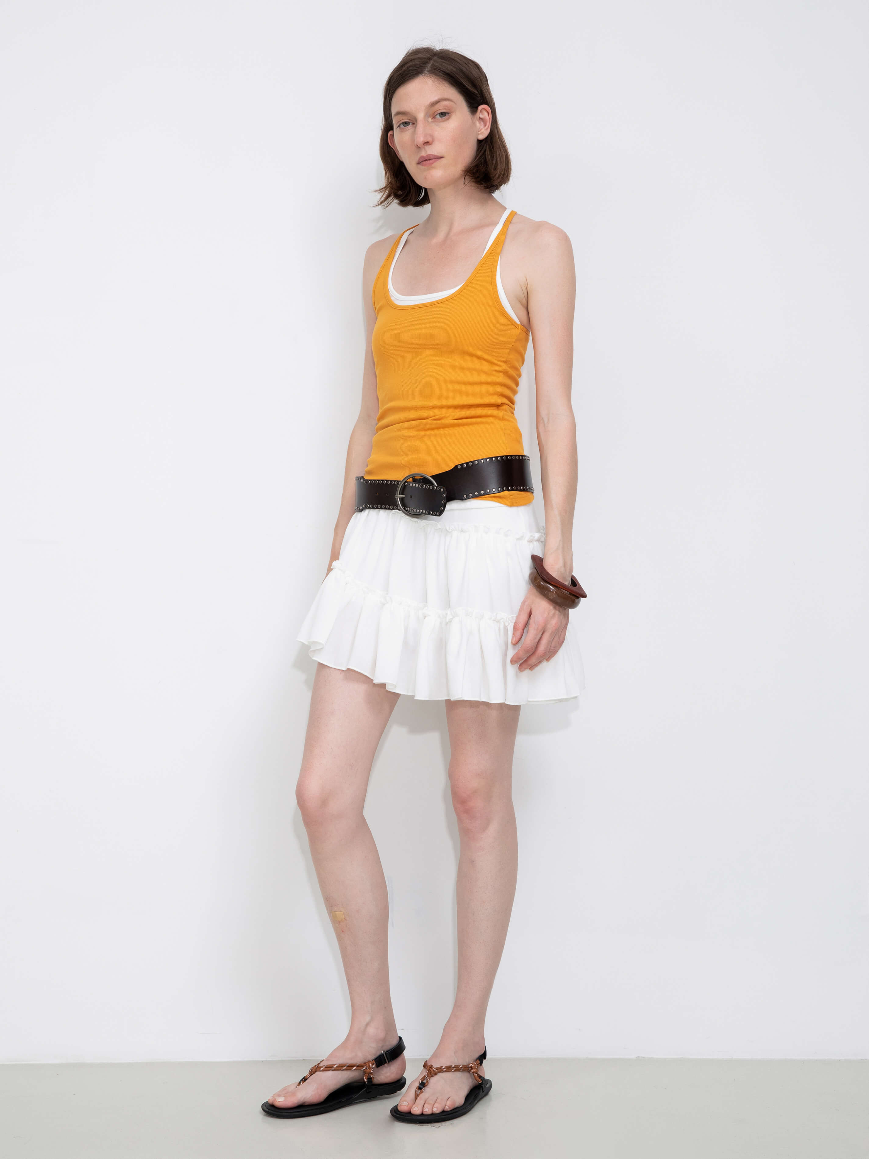 Asymmetrical Ruffled Mini Skirt-10