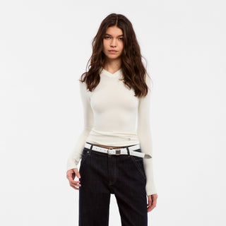 CUBIC Wool Blend V-Neck Knit T-Shirt
