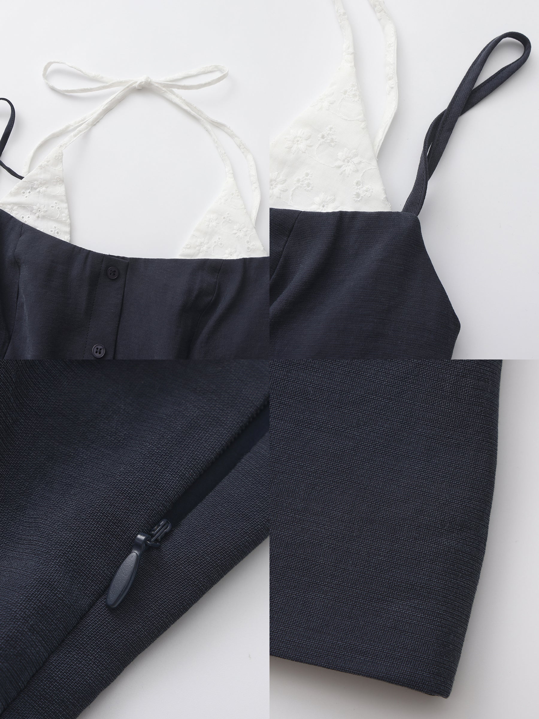 CUBIC Contrast Panel Deep V Knit Top-9