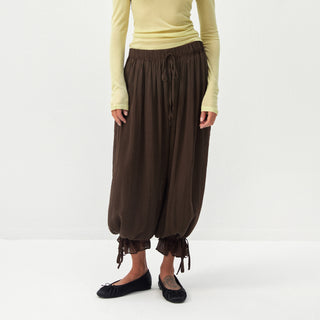 CUBIC  Lyocell Lace Ruffled  Balloon Pants