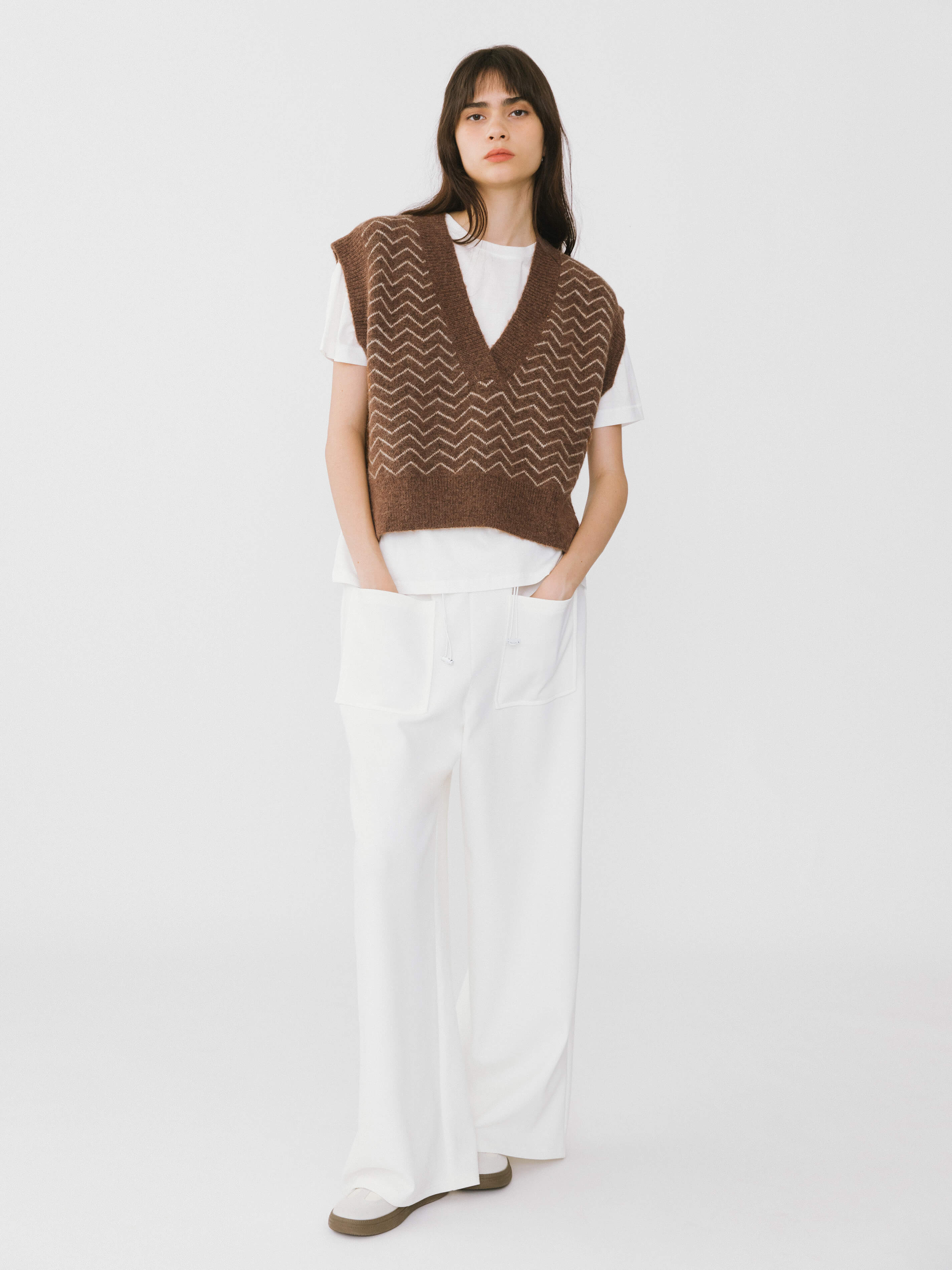 Double Drawstring Wide Leg Trousers-9