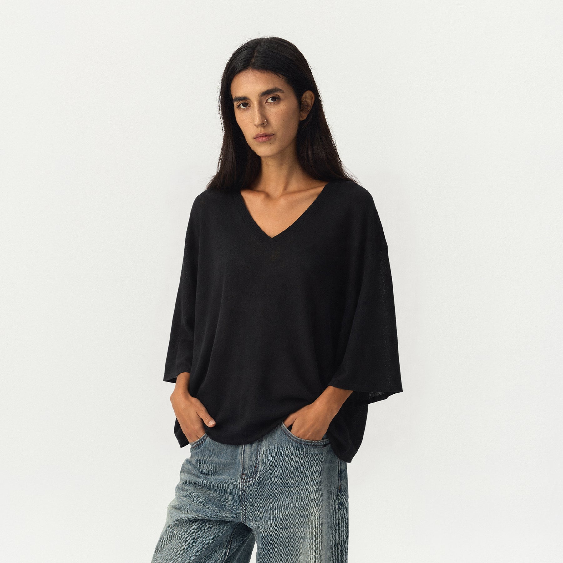 CUBIC Batwing Sleeve Knit Top-9
