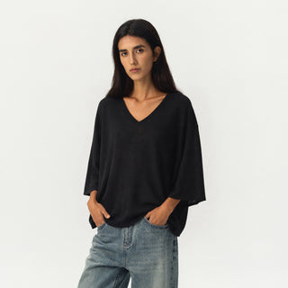CUBIC Batwing Sleeve Knit Top