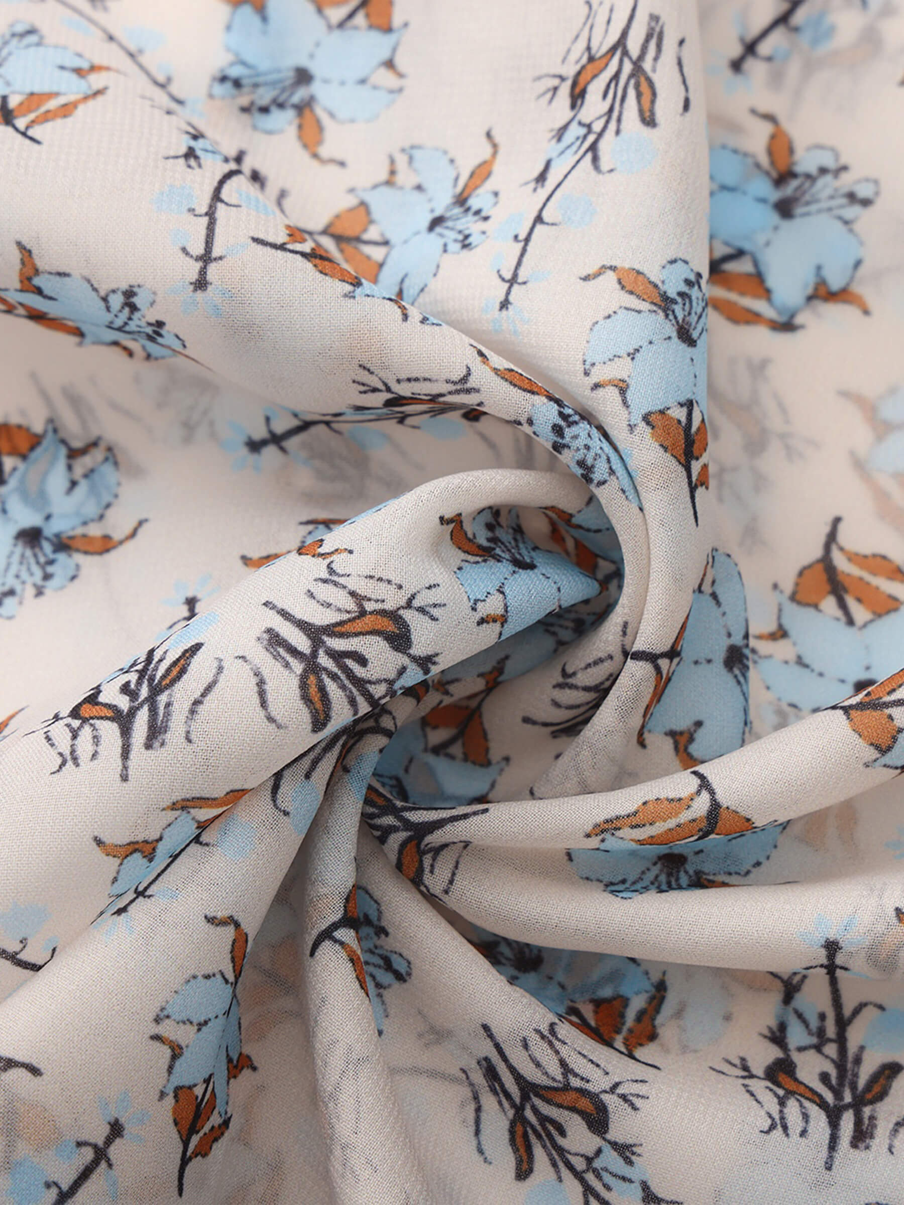 V-Neck Flowy Floral Blouse-11