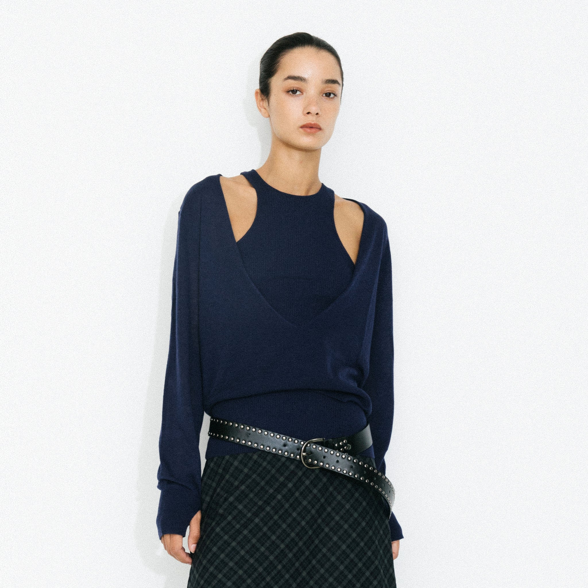 Knit Cardigan and Vest Two-Piece Set-9